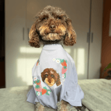 Printed Pet Portrait Strawberry Organic T-Shirt - Lucy and Lola Shop