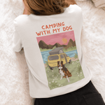 Printed Pet Portrait Van Life Camping Organic T-Shirt - Lucy and Lola Shop