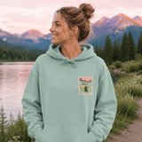 Printed Pet Portrait Van Life Camping Stamp Hoodie - Lucy and Lola Shop