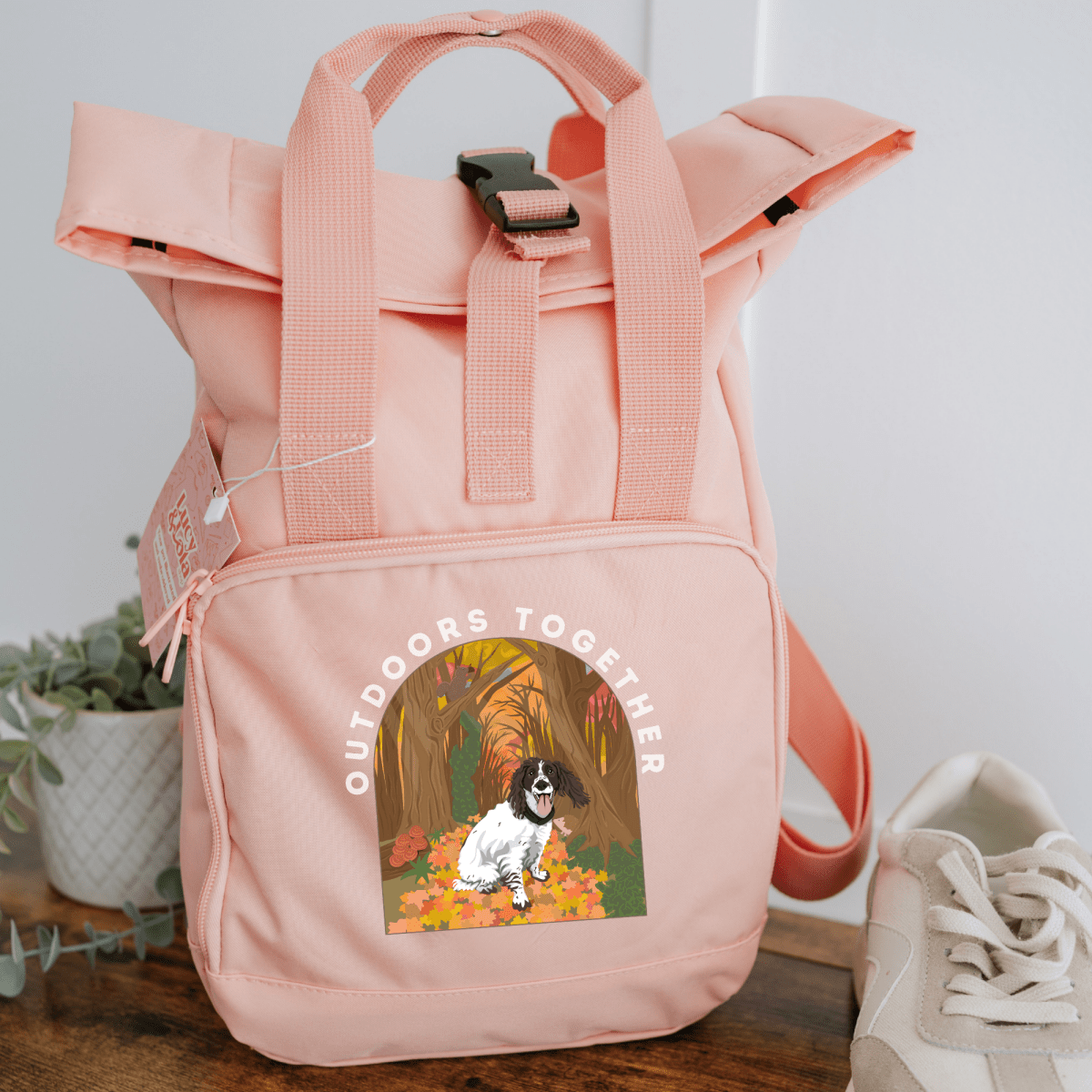 Recycled Large Printed Custom Pet Portrait Backpack - Lucy and Lola Shop