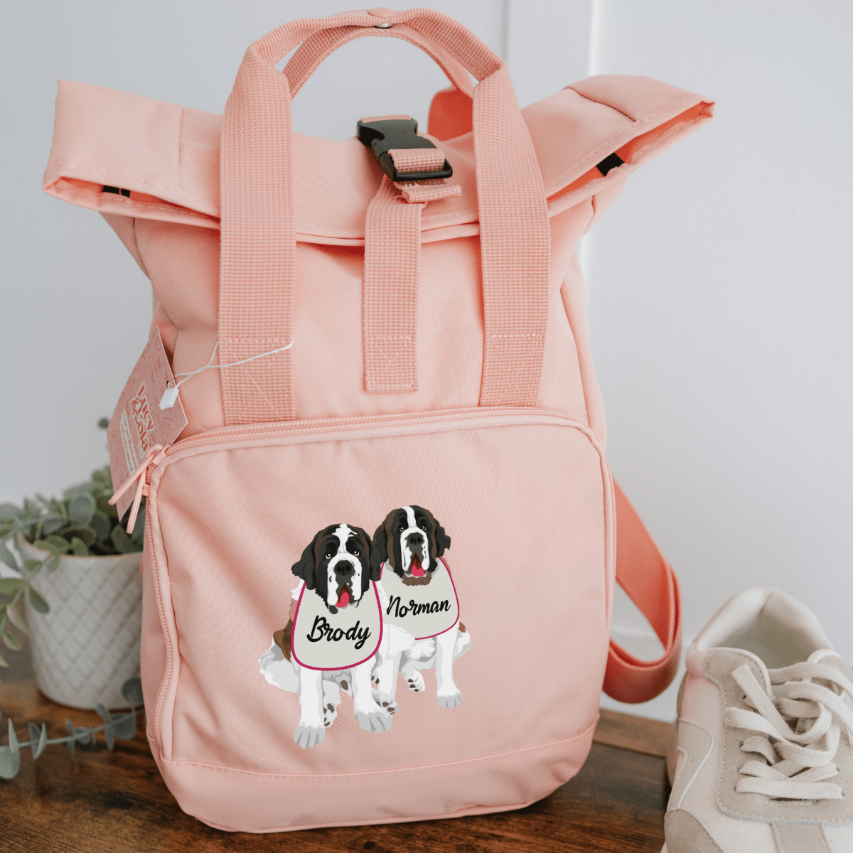 Recycled Printed Custom Pet Portrait Backpack - Lucy and Lola Shop