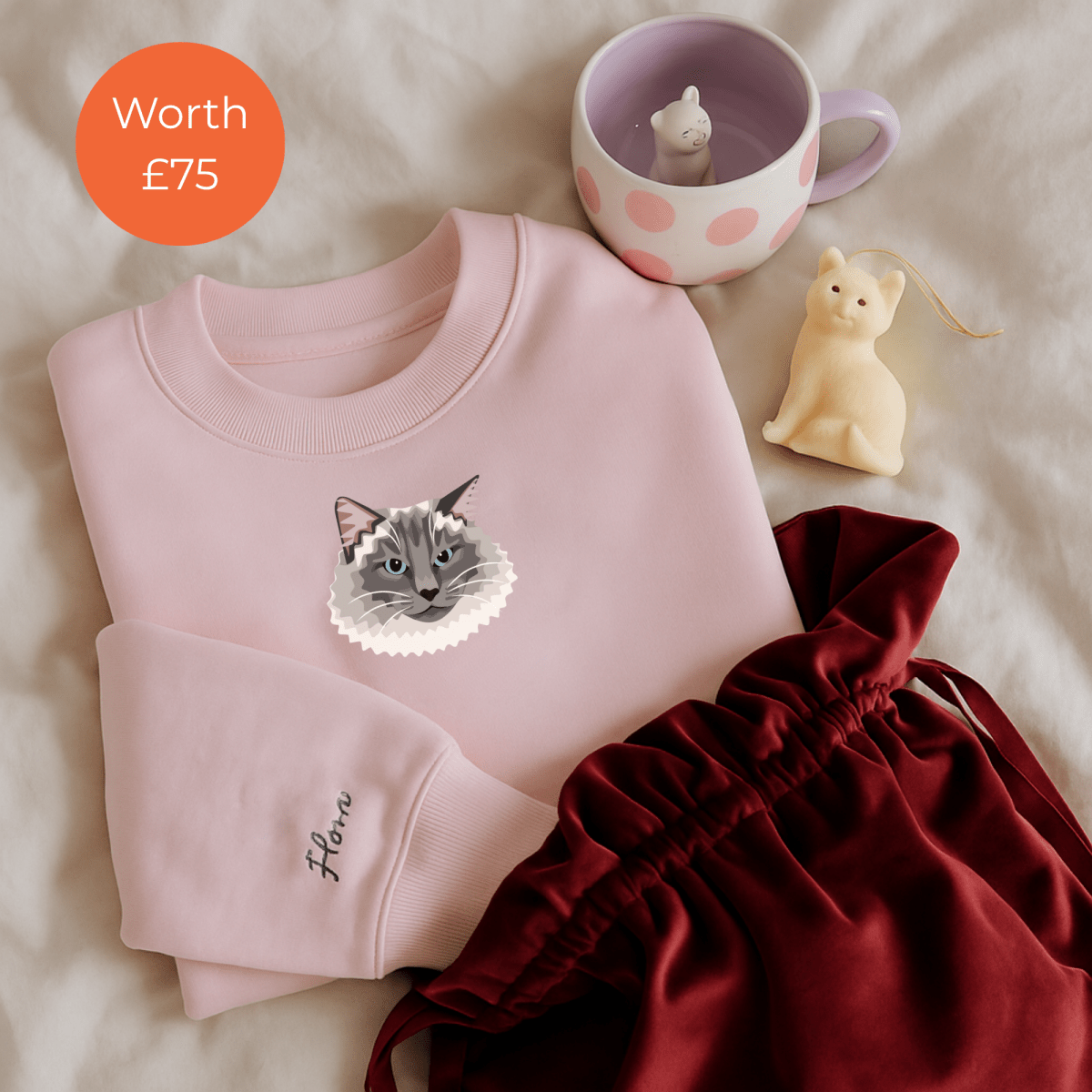 The Cosy Cat Mum Printed Sweatshirt Gift Set — Limited Christmas Edition - Lucy and Lola Shop