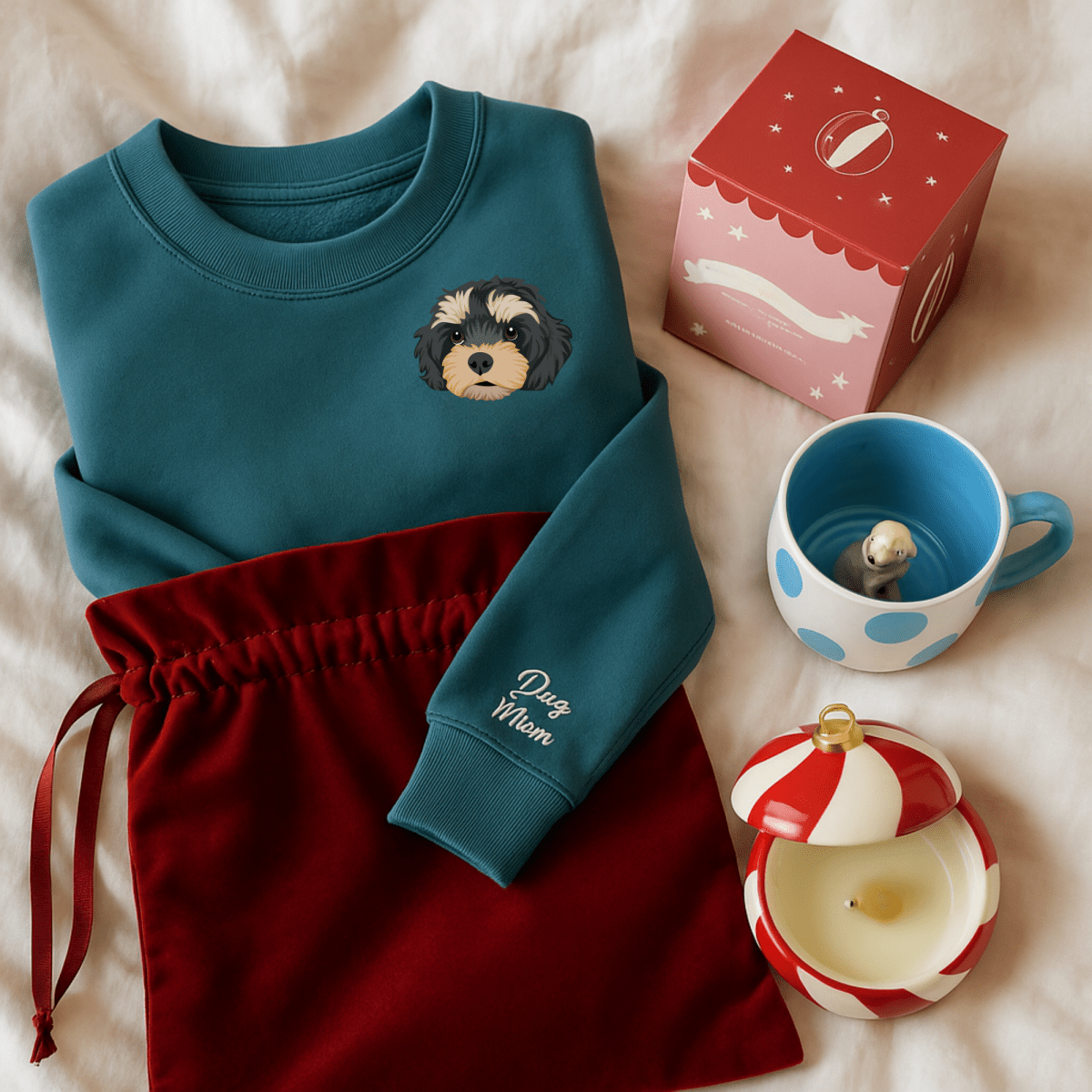 The Cosy Dog Mum Printed Sweatshirt Gift Set — Limited Christmas Edition - Lucy and Lola Shop