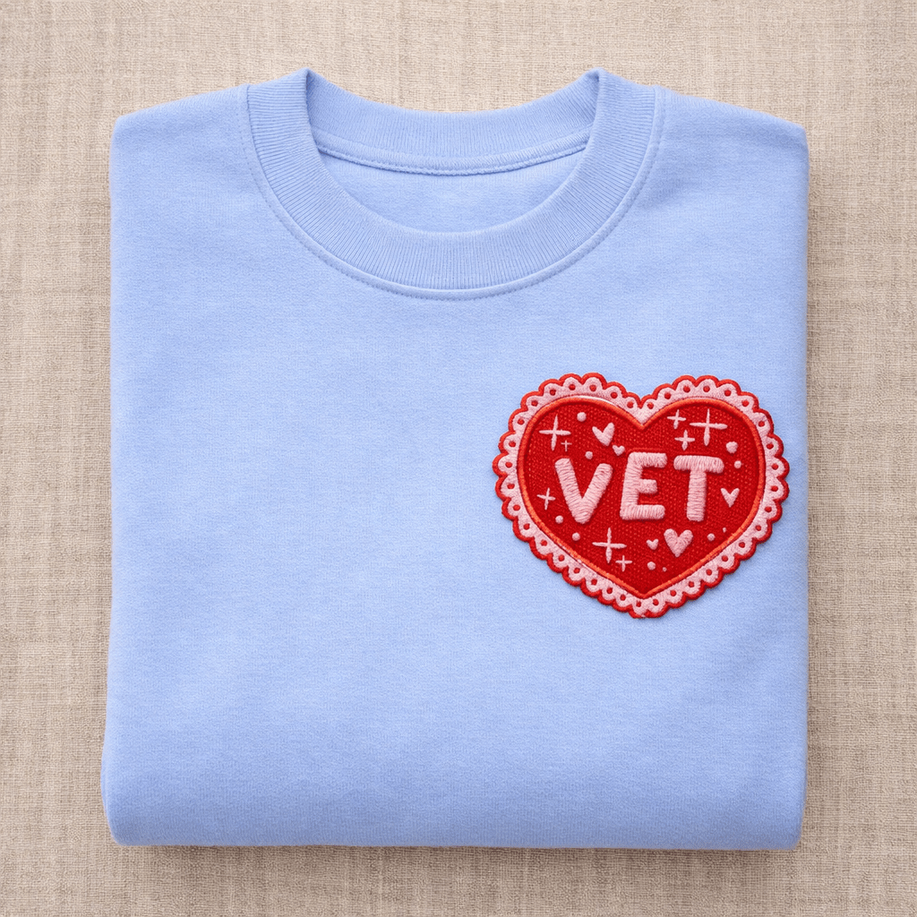 Vet Embroidered Organic 100% Cotton Sweatshirt - Lucy and Lola Shop