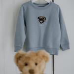 Embroidered Pet Portrait Baby Organic Sweatshirt - Lucy and Lola Shop