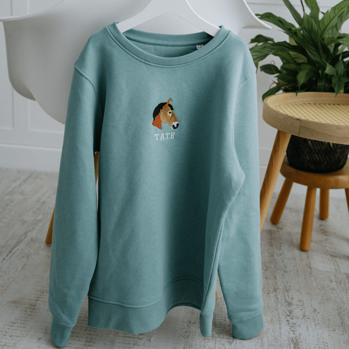 Embroidered Pet Portrait Kid's Organic Sweatshirt - Lucy and Lola Shop