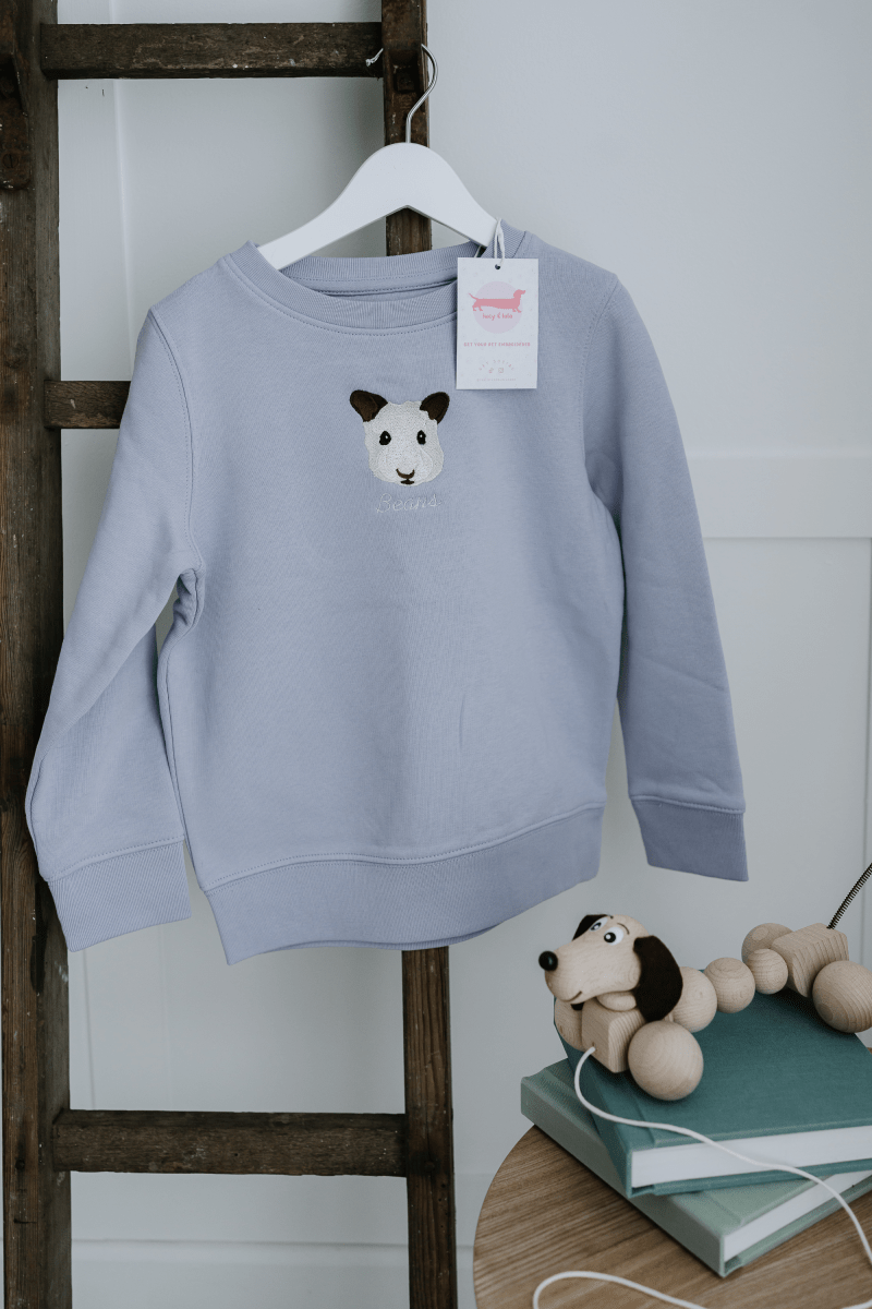 Embroidered Pet Portrait Kid's Organic Sweatshirt - Lucy and Lola Shop