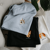 Embroidered Pet Portrait Organic Shorts - Lucy and Lola Shop