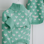 Teal Heart Knitted Dog Jumper or Cat Jumper - All Profits to the Dog's Trust - Lucy and Lola Shop