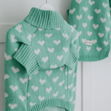 Teal Heart Knitted Dog Jumper or Cat Jumper - All Profits to the Dog's Trust - Lucy and Lola Shop